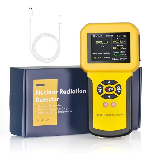 Medidor de radiación nuclear, contador Geiger, detector radiactivo BTMETER detector de rayos X beta gamma nivel CPM con alarma, dosímetro de