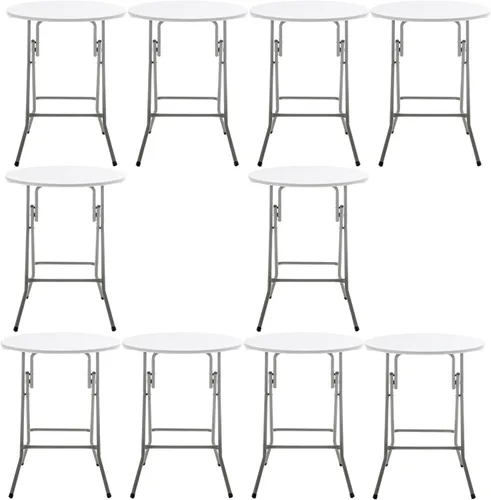Miniatura 10 de BTEXPERT Mesa plegable redonda de plástico de 24 pulgadas, portátil, comercial, para picnic, fiesta, camping, banquete, tarjeta, comedor, boda