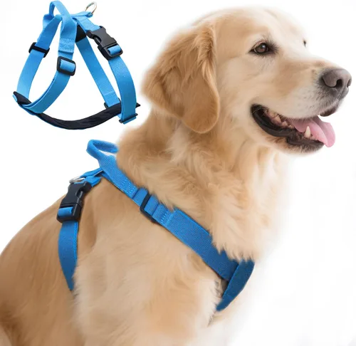 Miniatura 11 de Galaxy - Arnés reflectante para perro, ajuste ajustable de 4 puntos, hebillas antipellizcos, control de clip trasero y asa de emergencia, forro