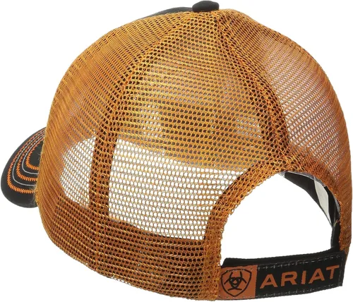 Miniatura 2 de Ariat Sombrero de malla para hombre, color negro, rojo y gris, Gris