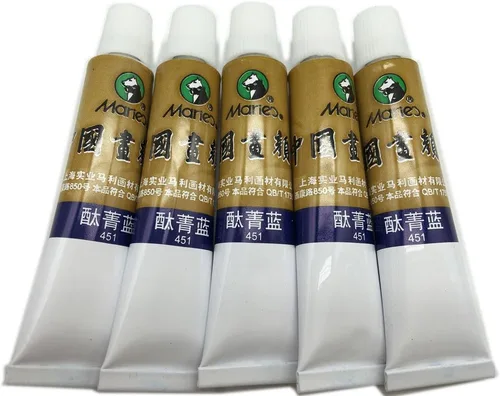 Miniatura 12 de Easyou Dibujo de acuarela de tubos de color de pintura china de gran tamaño de Marie's 0.4 fl oz* 5pcs No. 302 Scarlet