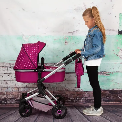 Miniatura 3 de Bayer Design City Baby Doll Pram, rosa oscuro
