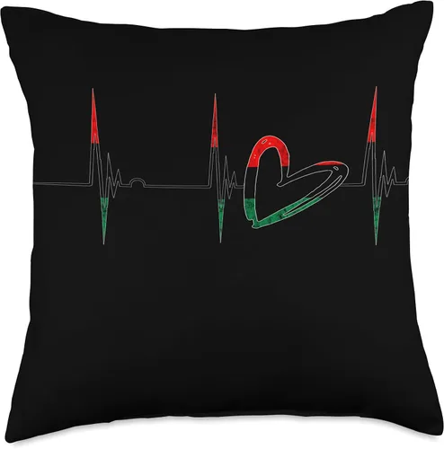 Miniatura 5 de Pan African Pride Black History Pan African UNIA Flag Heartbeat EKG Pulse Black History - Almohada de 16 x 16 pulgadas, multicolor