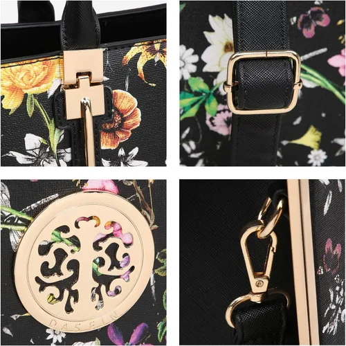 Miniatura 3 de Dasein Bolso de mano grande para mujer, de piel vegana, bolsa de trabajo, bolsa de hombro con cartera a juego