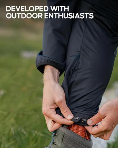 Miniatura 5 de DANISH ENDURANCE Pantalones de senderismo Softshell para hombre, repelente al agua, forro polar