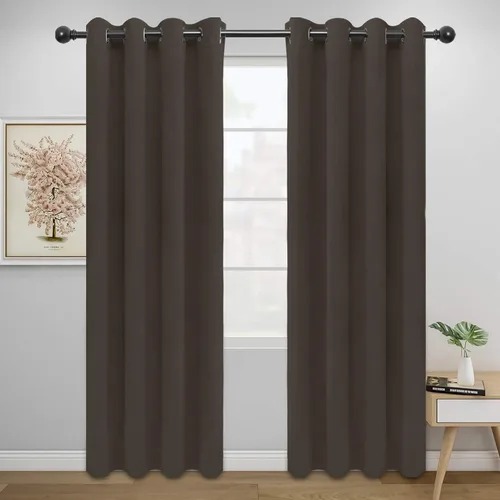 Miniatura 21 de Easy-Going - Cortinas opacas para dormitorio, aislamiento térmico sólido con ojales, cortinas de ventana para reducción de ruido, cortinas