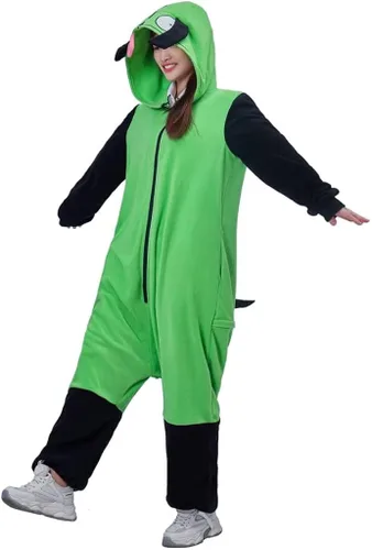 Miniatura 4 de Invader Cosplay Zim - Sudadera con capucha y cremallera para hombre, disfraz de Halloween