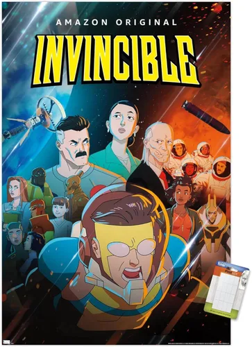 Miniatura 12 de Trends International Invincible - Póster de pared de una hoja, 14.72 x 22.37 pulgadas, versión enmarcada de madera de granero Versión enmarcada