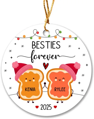 Miniatura 22 de Adornos de Navidad personalizados 2025 para amigas, regalos de adorno para la decoración del árbol de Navidad, regalo personalizado de Navidad