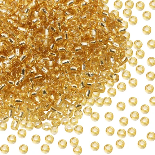 Miniatura 6 de Cuentas de cristal de ángel Penta de 1.76 oz, mini cuentas redondas de poni espaciadoras sueltas para aretes, pulseras, collares, cuentas de Champán