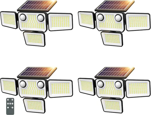 Miniatura 12 de Luces Solares para Exteriores Impermeables de 4500LM, 254 Luces LED Solares Reflectoras para Exteriores con 2 Sensores de Movimiento, Luz
