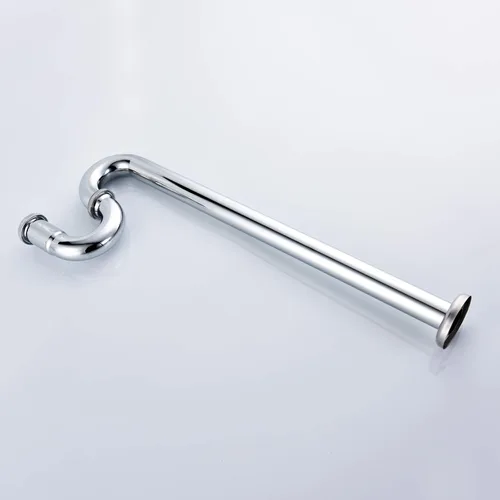 Miniatura 4 de CIENCIA Trampa de latón para fregadero de baño, fregadero de cocina, tubo de drenaje, tubo de drenaje S trampa cromada, WT04
