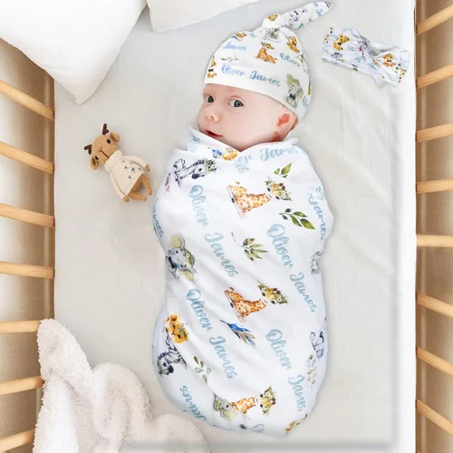 Miniatura 4 de Mantas de bebé personalizadas para niños y niñas, manta de bebé personalizada con nombre, regalos personalizados para bebés, mantas de bebé