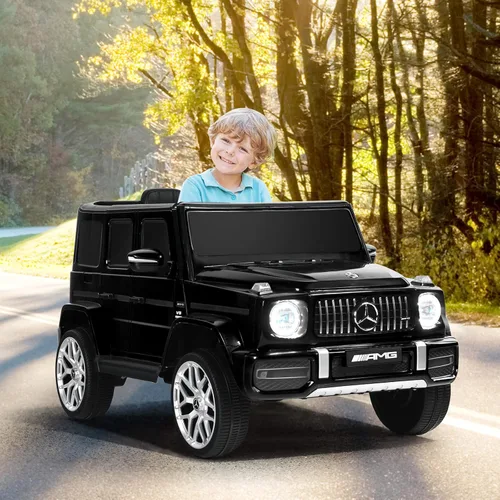 Miniatura 2 de OLAKIDS Auto eléctrico Mercedes Benz G63 de 12 V con licencia y control remoto, puertas dobles abiertas, música, Bluetooth, 2 velocidades