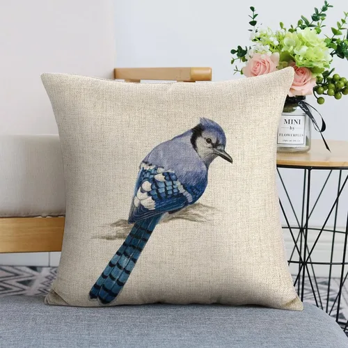 Miniatura 7 de Golddfinch - Funda de almohada de lino de 18 x 18 pulgadas, funda de cojín decorativa de doble cara para sofá, cama, silla y automóvil