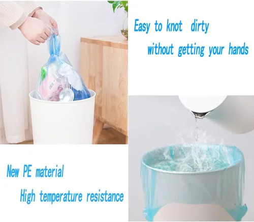 Miniatura 3 de Bolsa de basura de 4 galones, pequeñas bolsas de basura coloridas de 100 unidades, bolsas de basura gruesas para baño, bolsas de basura pequeñas