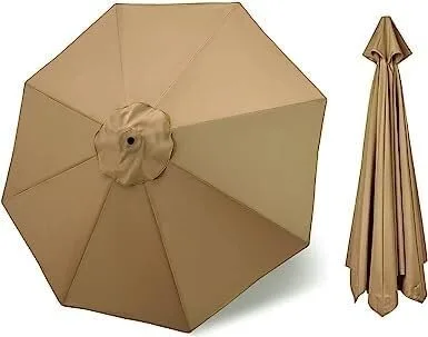 Miniatura 10 de Fundas de repuesto para paraguas (9 pies/10 pies/6 varillas/8 varillas), toldos de repuesto para paraguas de tela, resistentes al agua/UV30+
