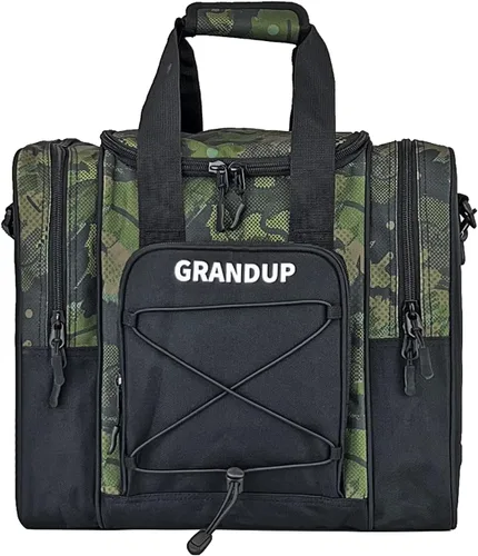 GRANDUP - Bolsa para bola de bolos de una sola bola - Accesorios de bolos negros, bolsa tipo bandolera con soporte acolchado para bola - Se adapta a
