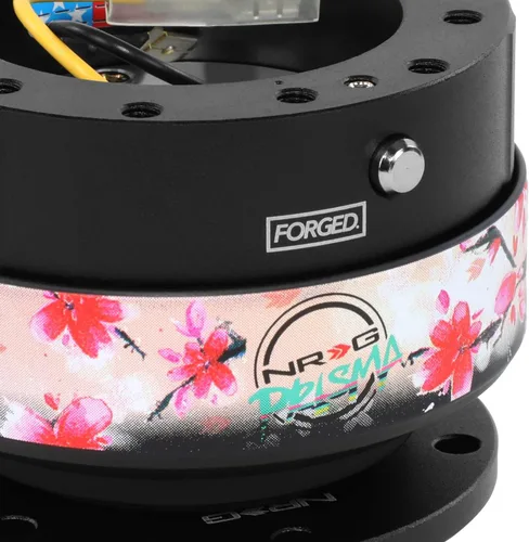 Miniatura 2 de NRG Innovations Gen 2.0 Adaptador de liberación rápida para volante de 6 orificios con pernos de montaje, liberación rápida - cuerpo negro/anillo