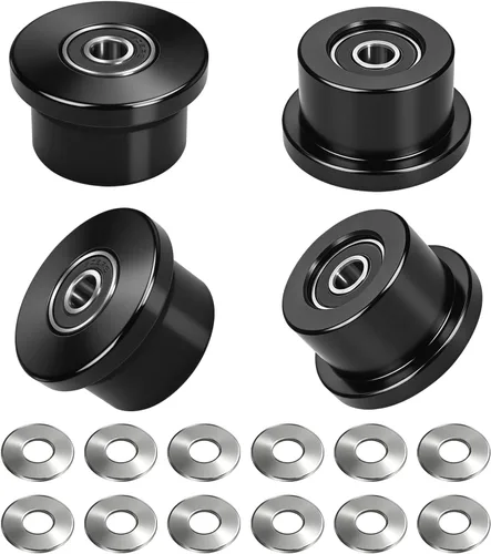 Qty.4 Ruedas mecanizadas/rodillos compatibles con reemplazo total de gimnasio, se adapta a los modelos 1000, 1100, 1400, 1500, 1600, 1700, 1800,