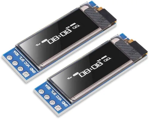 DORHEA 2 unids 0.91 '' I2C OLED módulo de pantalla IIC 0.91 pulgadas I2C SSD1306 LED DC módulo blanco I2C LCD 128x32 controlador de pantalla 3.3V ~