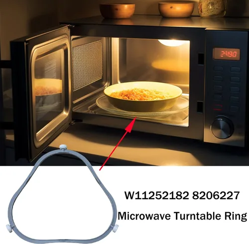Miniatura 2 de W11252182 8206227 Anillo giratorio de microondas, rodillo giratorio 8206227, soporte de bandeja de placa de vidrio medio, anillo interior de 1