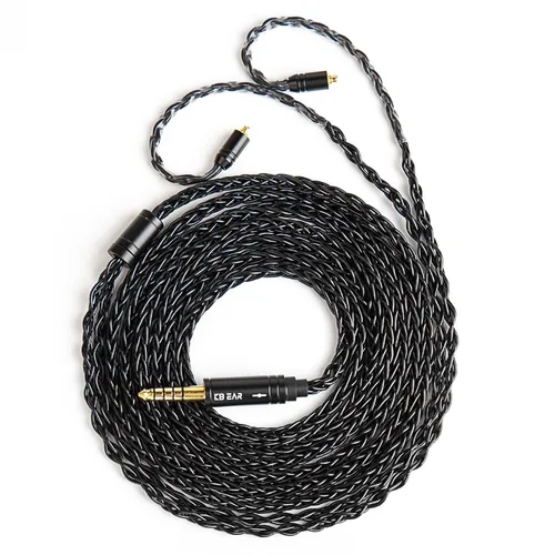 Miniatura 29 de H HIFIHEAR Cable de repuesto mejorado para auriculares, 8 núcleos, cable de cobre chapado en plata con cable IEM de 2 pines de 0.031 in para UM3X