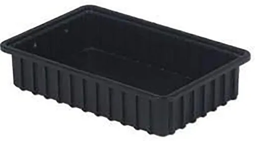 LEWISBins Caja divisora segura ESD, 16-1/2 pulgadas de largo x 10-29/32 pulgadas de ancho x 3-1/2 pulgadas de alto, lote de 8