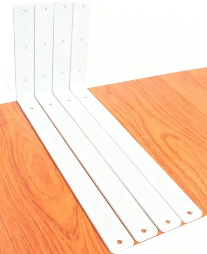 Miniatura 47 de Paquete de 12 soportes de estante en L de 8 pulgadas de largo x 6 pulgadas de alto x 1.5 pulgadas de ancho, 5 mm de grosor, soporte de estante en L