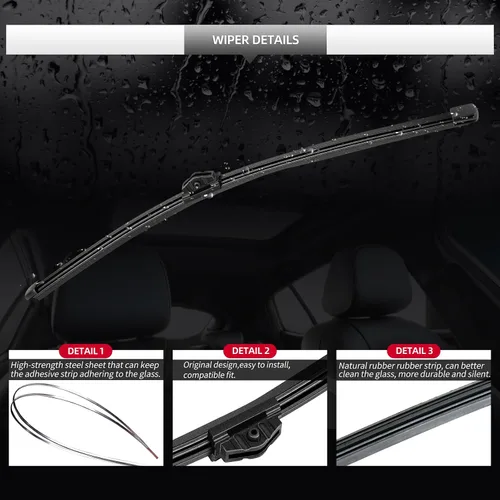 Miniatura 4 de Conjunto de limpiaparabrisas trasero y brazo para Audi Q8, GARDIMU Conjunto de brazo y escobilla de limpiaparabrisas trasero para todas