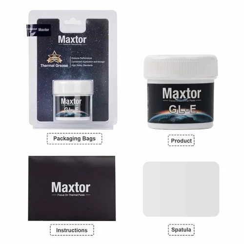 Miniatura 5 de Maxtor GLE - Pasta térmica de 1.76 oz, pasta disipadora de calor, compuesto de CPU, grasa conductora de calor para procesador de CPU, enfriador