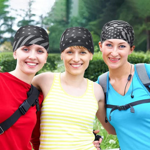 Miniatura 7 de Chuangdi 3 unidades Do Rags Dew Rag Skull Caps para hombres, bandana, gorros, sombreros pirata, gorras de ciclismo, diademas para la cabeza