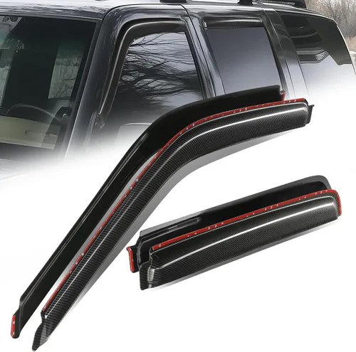 Miniatura 57 de Auto Dynasty 4 piezas viseras de ventana con patrón de fibra de carbono compatibles con Chrysler PT Cruiser 2001-2010, deflectores de ventana