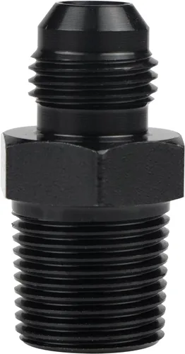 Miniatura 24 de Adaptador de manguera de tubería macho de 10AN a 1/4 NPT de aluminio recta para línea de combustible, adaptador de manguera de aluminio negro