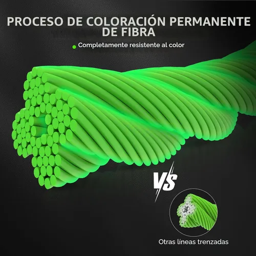Miniatura 2 de KastKing Superpower ColorShield - Sedal de pesca trenzado, color resistente, 100% fibra UHMWPE teñida en solución, superlínea suave y fuerte
