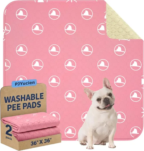 Miniatura 8 de PJYuCien Alfombrilla lavable para corralito de juegos de perros, 36”x 36”, almohadillas reutilizables a prueba de fugas para cachorros, alfombrilla