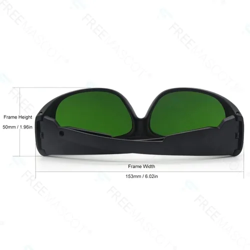 Miniatura 5 de FreeMascot IPL Glasses 200nm-2000nm Laser Eye Protection Glasses for Tanning, Laser Hair Removal, Red Light Therapy (Green)