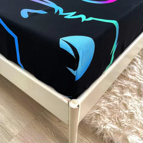 Miniatura 8 de BailiPromise Lindo juego de sábanas de dibujos animados de gatos, tamaño completo, sábanas de animales para niños con funda de almohada, sábana Son