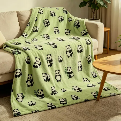 Miniatura 8 de Sviuse Cute Panda Blanket Ultra-Soft Fluffy Throw, Cozy Lightweight Bed Blanket for Kids Adults, Kawaii Pandas Print Blanket for Couch Bed Sofa, for