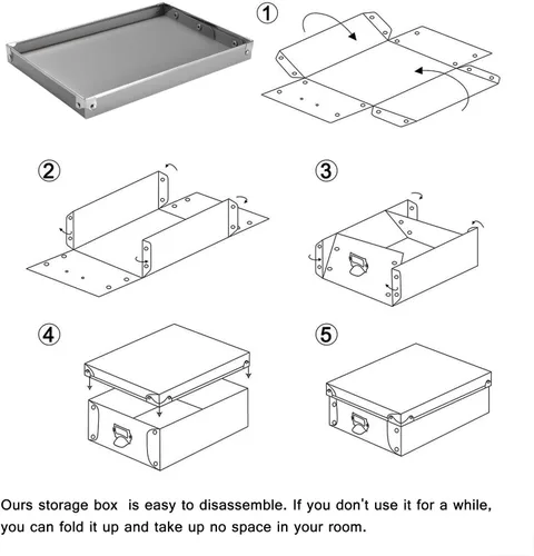 Miniatura 7 de SEEKIND Caja de almacenamiento, contenedores de almacenamiento decorativos con tapa, juego 3 en 1, plástico, con asas, cierre a presión, a prueba