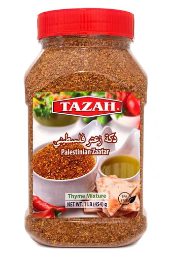 Miniatura 7 de Tazah Zaatar - Mezcla de tomillo con mezcla de especias de zatar sirio de 16 onzas, Halabi Za'atar en tarro