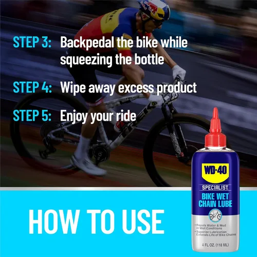 Miniatura 4 de WD-40 Bike - Lubricante para bicicletas de todas las condiciones, limpiador para bicicletas, desengrasante, lubricante seco y húmedo