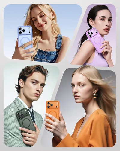 Miniatura 77 de TOCOL Funda para iPhone 11, compatible con Magsafe, protección completa de cámara, imanes integrados, protección contra caídas, funda translúcida