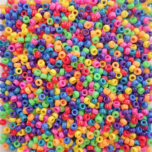 Miniatura 3 de Mini cuentas pequeñas de plástico con purpurina brillante, fabricadas en Estados Unidos, 0.157 x 0.276 in (3000 piezas) cuentas para manualidades