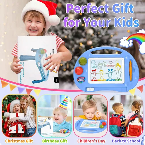 Miniatura 3 de Juguetes para niños pequeños, juguetes para niños de 1 a 2 años, tablero de dibujo magnético, tablero de garabatos borrable para niños, juguetes