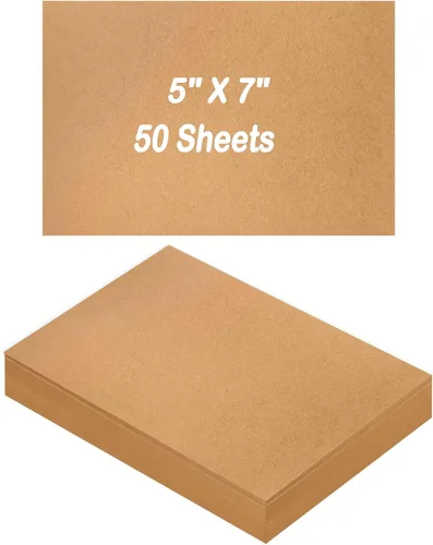 Miniatura 9 de 50 hojas de cartulina kraft marrón de 4 x 6 pulgadas de papel grueso, cartulina lisa de gramaje pesado para impresora para invitaciones, álbumes
