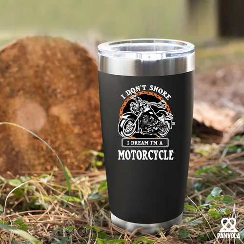 Miniatura 6 de Panvola No ronco, sueño que soy una moto Taza de acero inoxidable para motociclistas, regalo para papá, esposo, novio, tío, taza de viaje