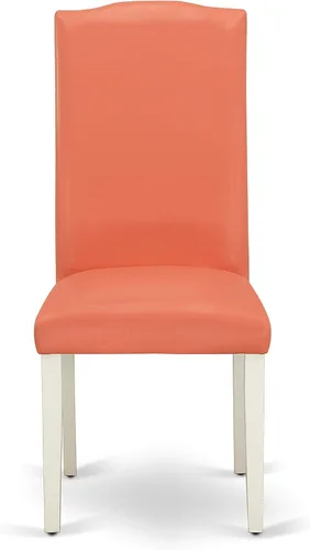 Miniatura 59 de East West Furniture DLEN3-BLK-69 - Juego de muebles de comedor de 3 piezas que contiene una mesa de comedor redonda con gotas y 2 sillas tapizadas
