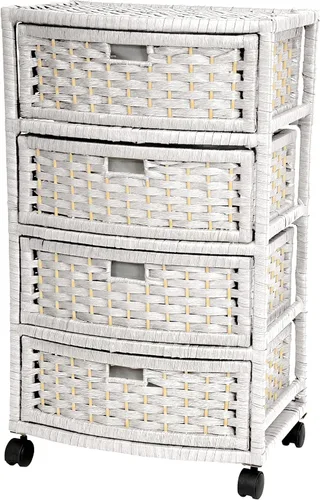Miniatura 14 de Red Lantern Oriental Furniture - Cofre ocasional de fibra natural de 16 pulgadas, 2 cajones