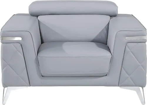 Miniatura 31 de Blackjack Furniture Amalfi - Juego de sofá de cuero italiano de grano superior para sala de estar con elegante diseño italiano, reposacabezas